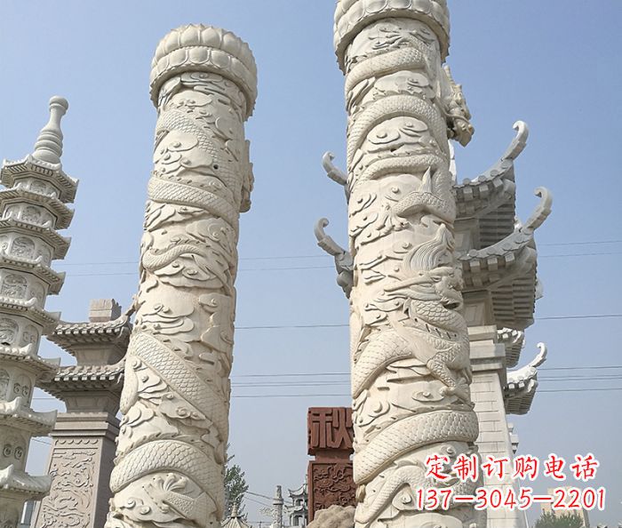 三明传承雄风,精美绝伦的盘龙柱石雕