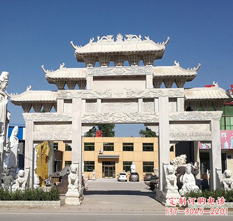 三明广场石雕牌坊:品质卓越的牌坊雕塑