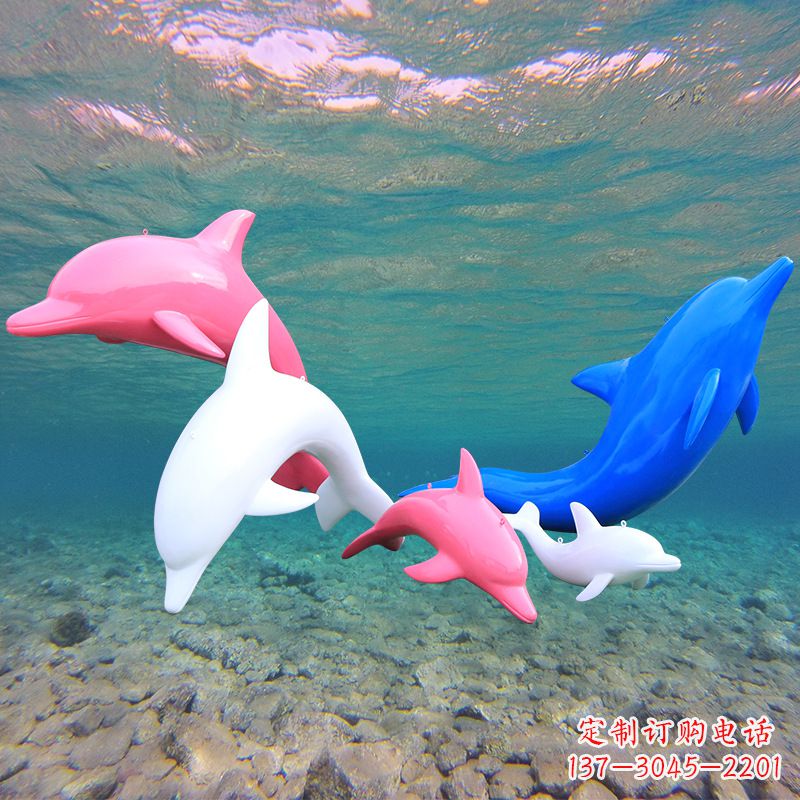 三明海豚玻璃钢彩绘雕塑–彰显唯美与深情