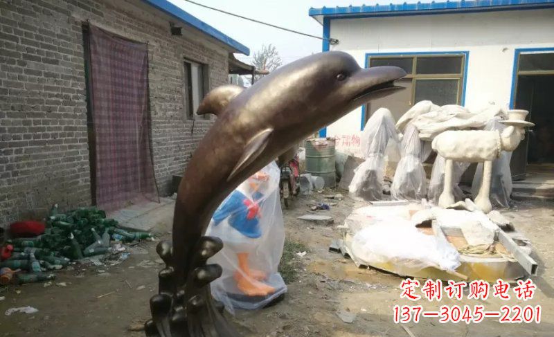 三明海豚精美铜雕,给你不一样的视觉享受