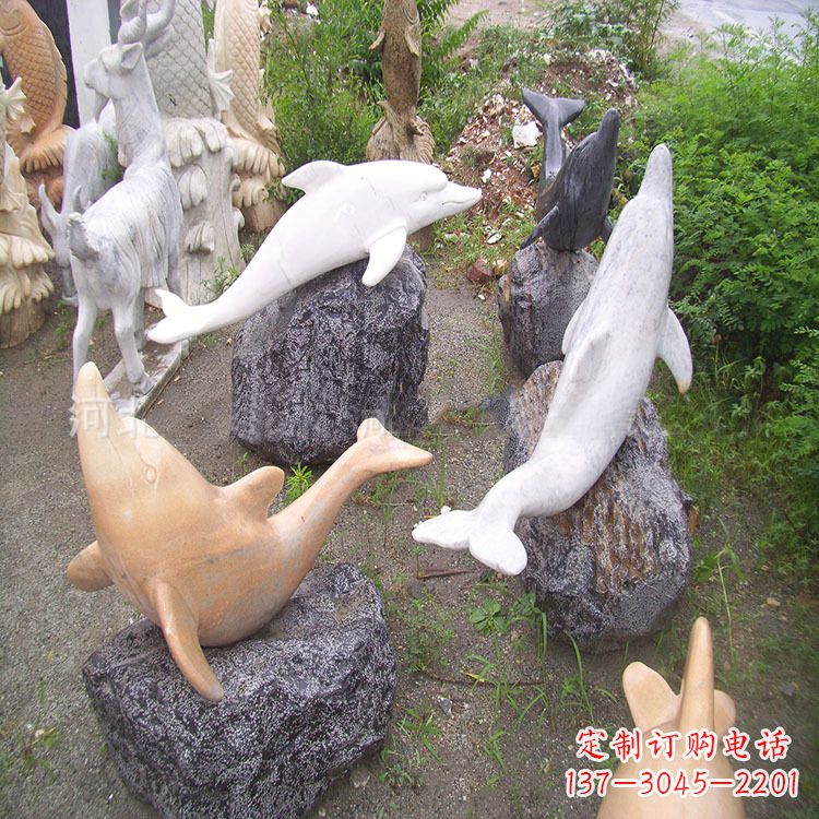 三明海豚石雕塑