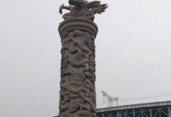 三明中领雕塑|仿古盘龙柱石雕