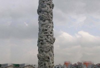 三明精美仿古盘龙柱石雕