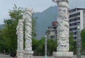 三明定制精美的盘龙柱石雕