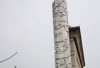 三明精美艺术品，象征霸气，盘龙柱石雕