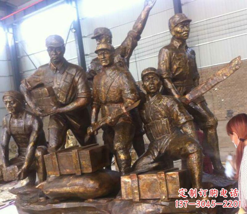 三明把热血历史纪念永久铸就——红军雕塑