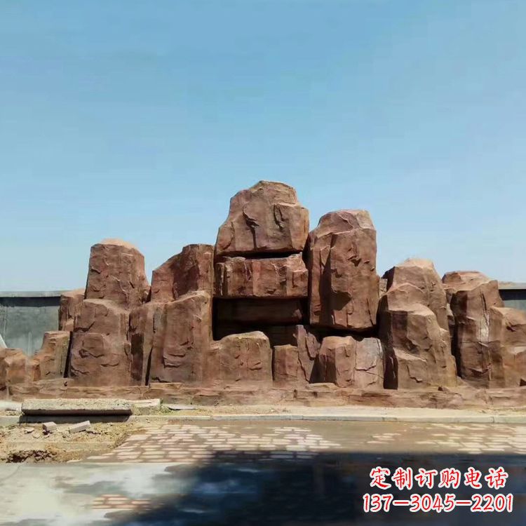 三明红色塑石塑石仿真假山