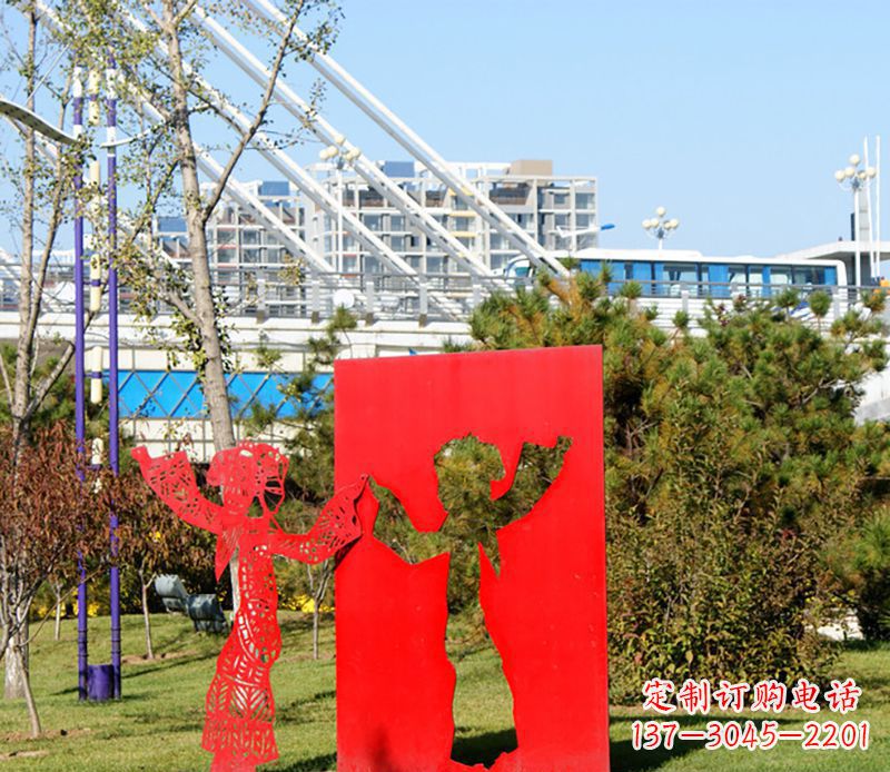 三明全新设计:不锈钢皮影戏雕塑