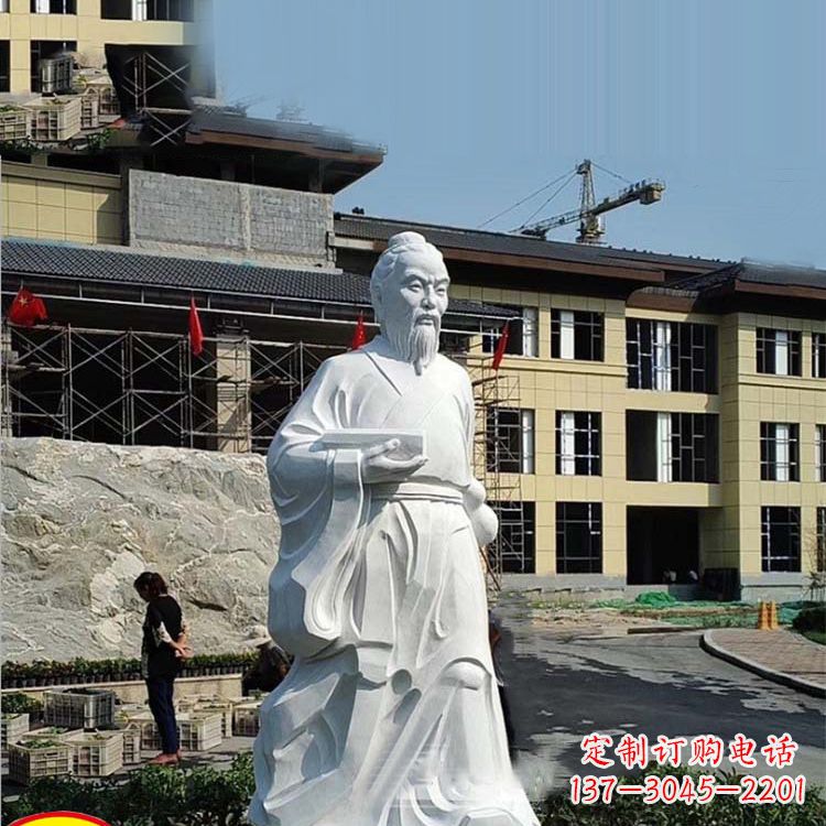 三明高雅精美的华佗白玉石雕像