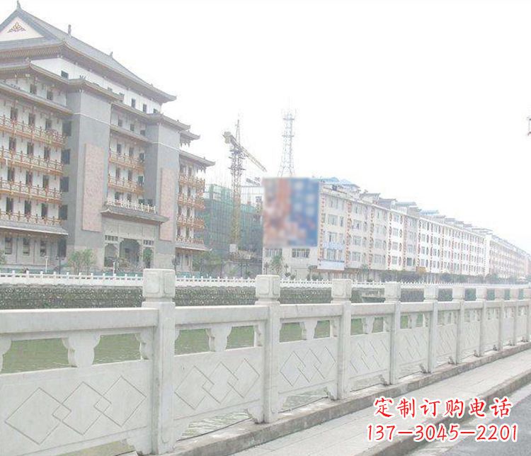 三明流光溢彩的大理石栏板石雕