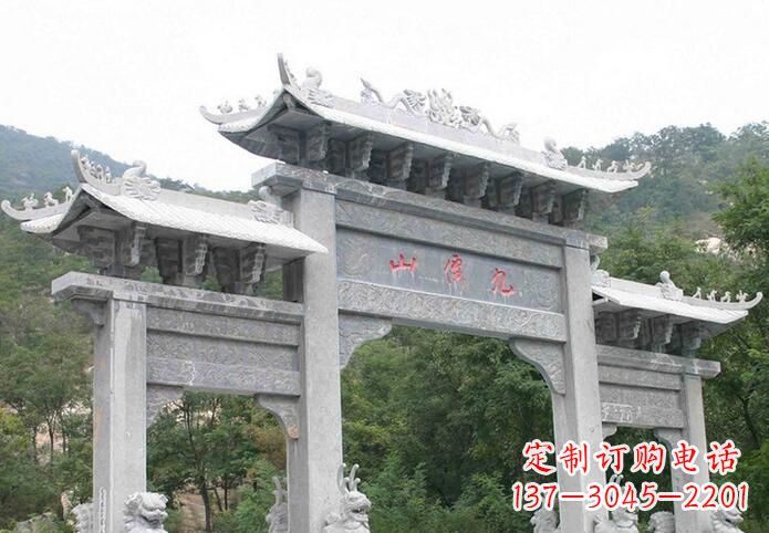 三明三门仿古牌坊石雕,精美绝伦