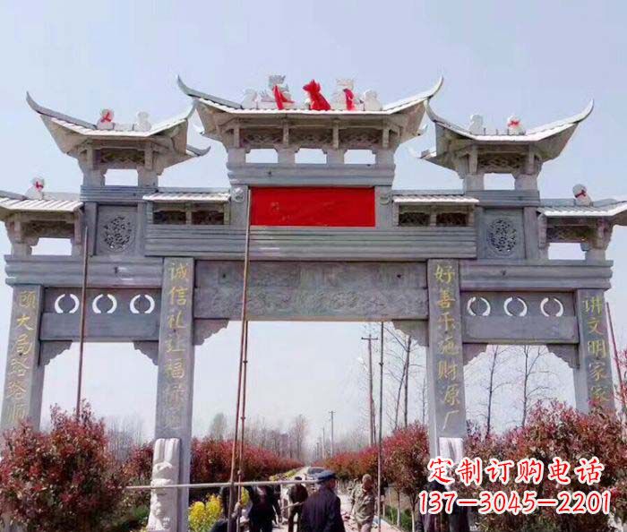 三明传承经典,尊崇古风:牌坊石雕