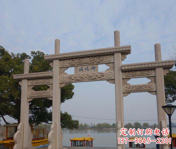 三明景区三门古典牌坊石雕