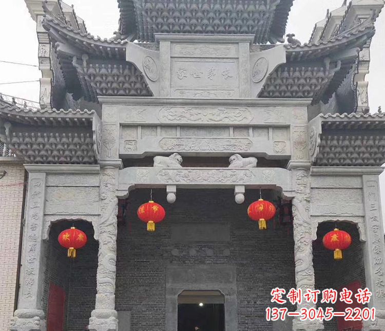 三明中领雕塑:专业定制牌坊石雕