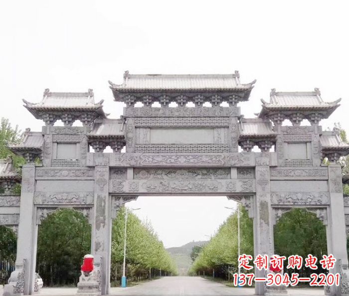 三明三门石雕牌坊，独具特色的地标雕塑