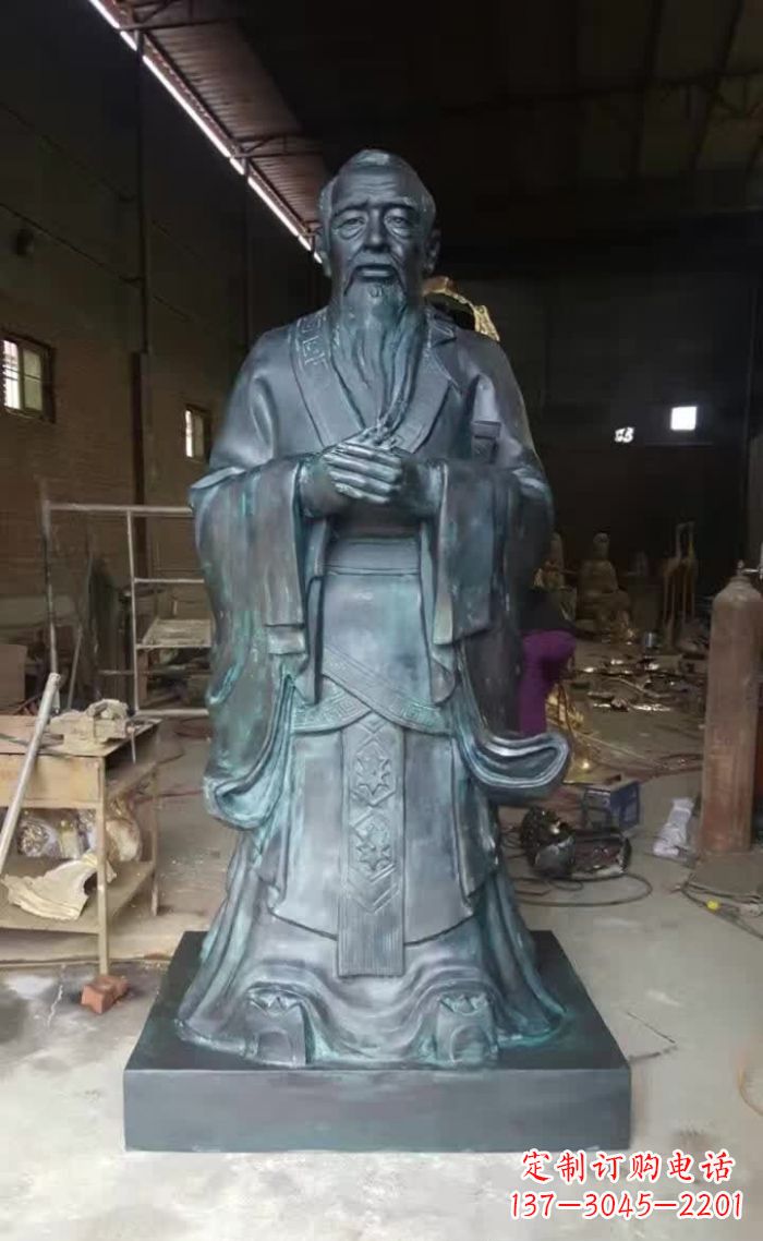 三明中领雕塑的孔子青铜雕塑