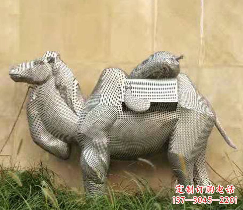 三明骆驼不锈钢户外雕塑