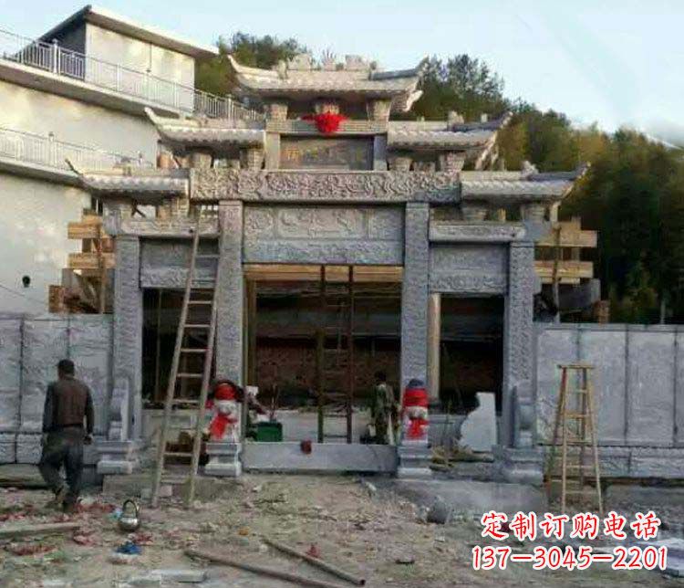 三明三门仿古石雕牌坊打造质感升级的精致建筑