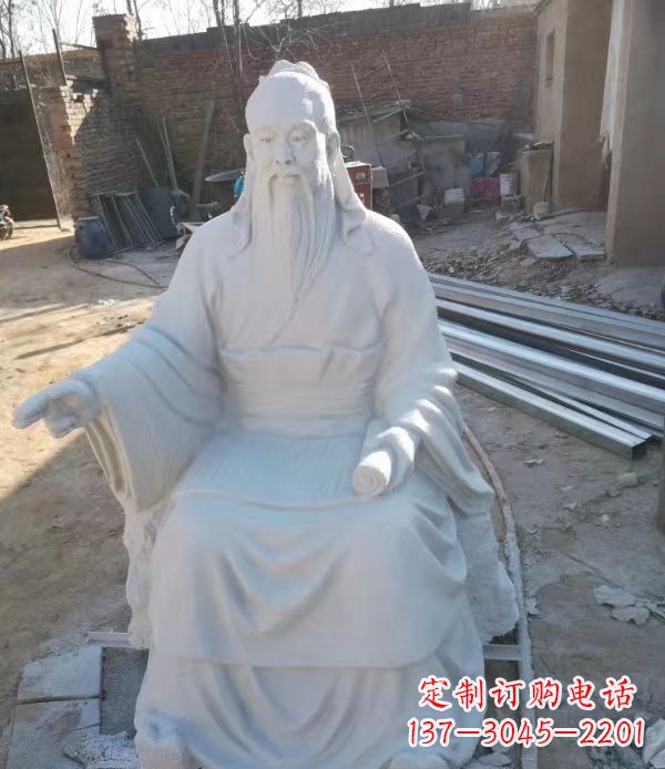 三明石雕校园孔子人物雕塑