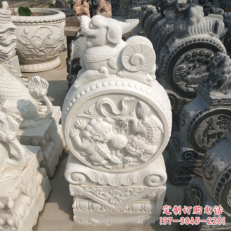 三明石门墩石雕