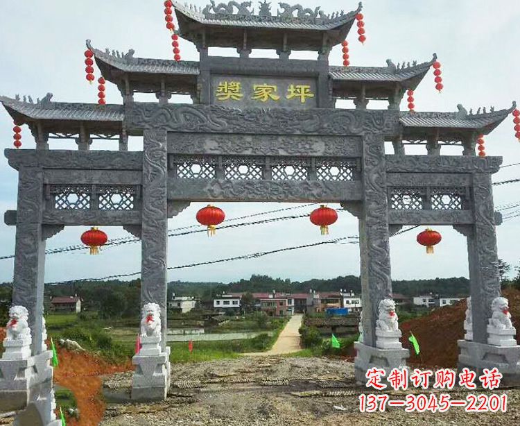 三明石牌坊石雕