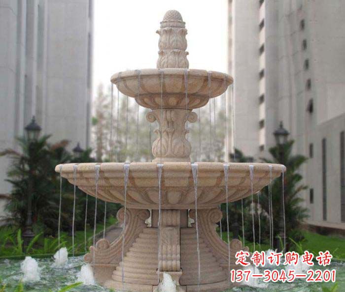 三明双层喷泉小区石雕