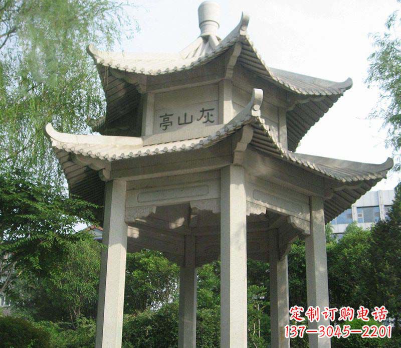 三明双层石凉亭石雕