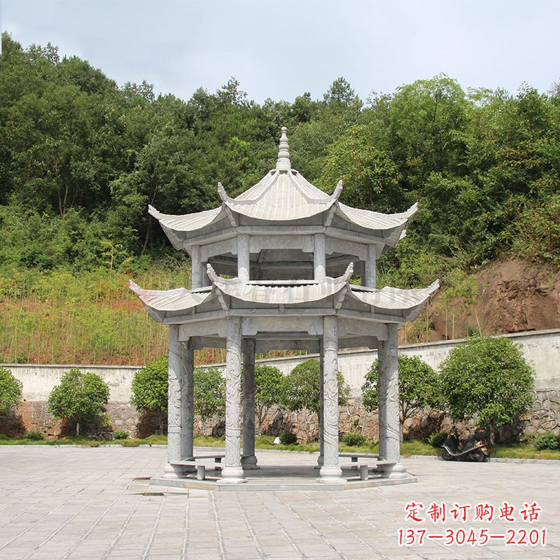 三明双层庭院石凉亭
