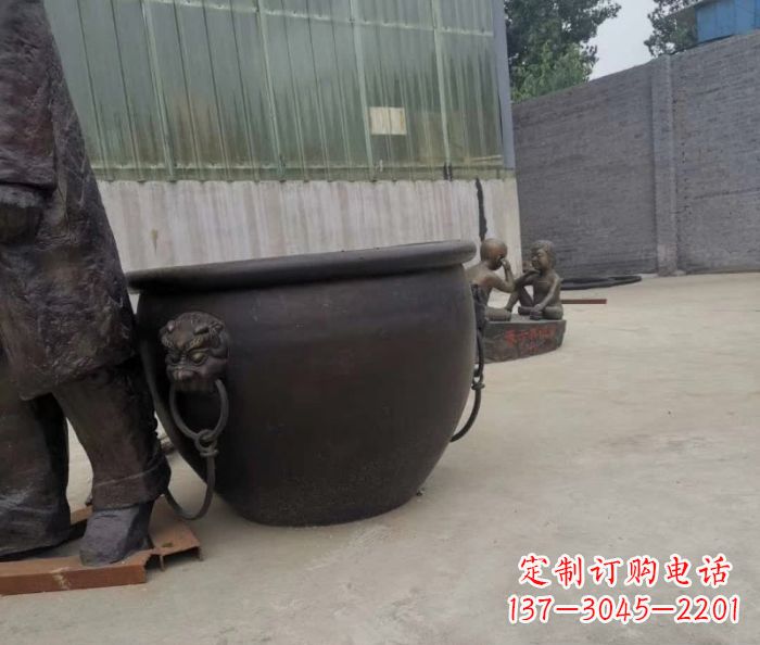 三明水缸铜雕塑 (2)
