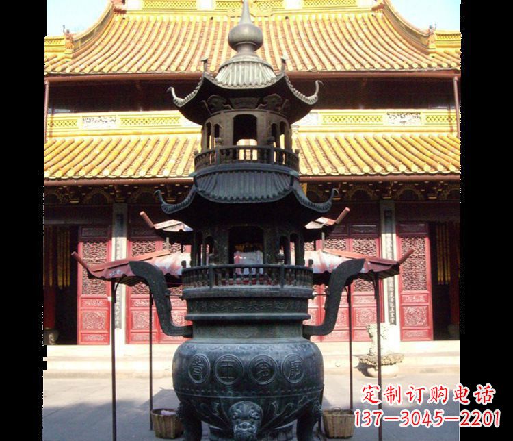 三明寺庙景观香炉铜雕