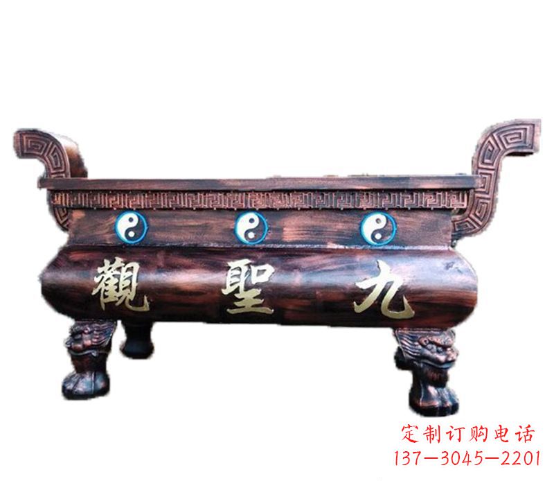 三明寺庙九龙香炉铜雕