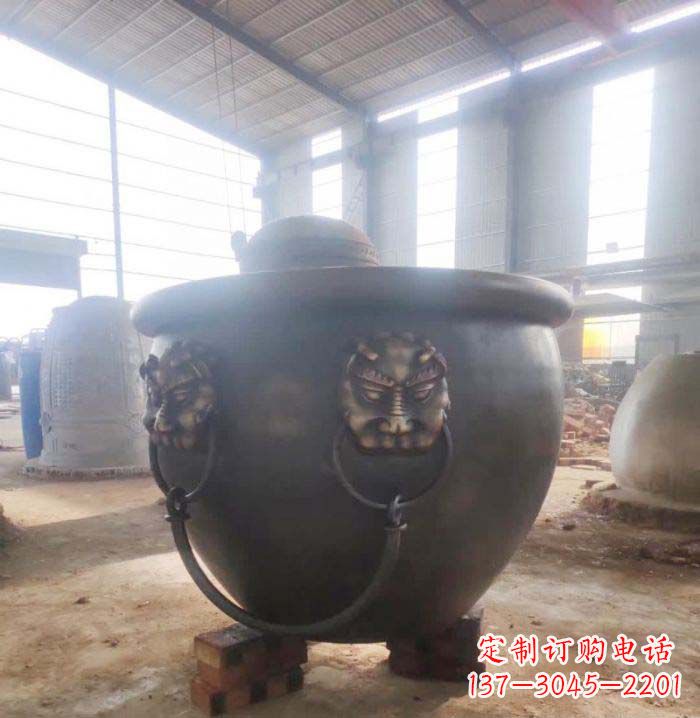 三明寺庙水缸铜雕