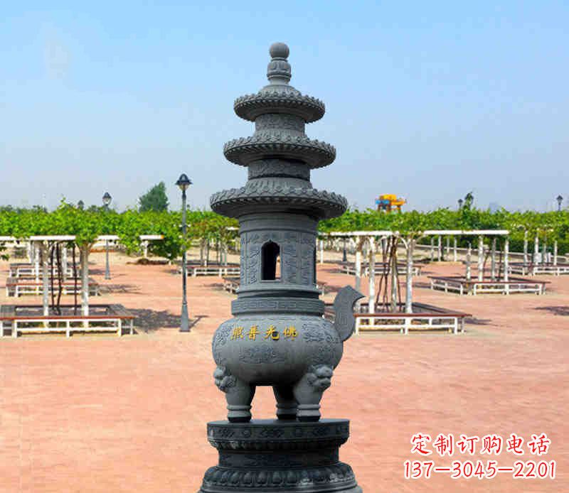 三明寺庙塔铜雕香炉