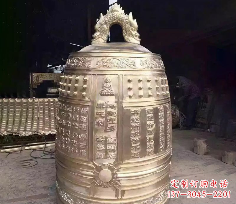 三明寺庙铜钟雕塑 (3)