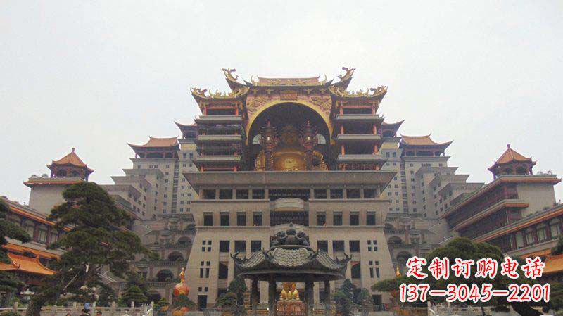 三明寺庙圆香炉铜雕