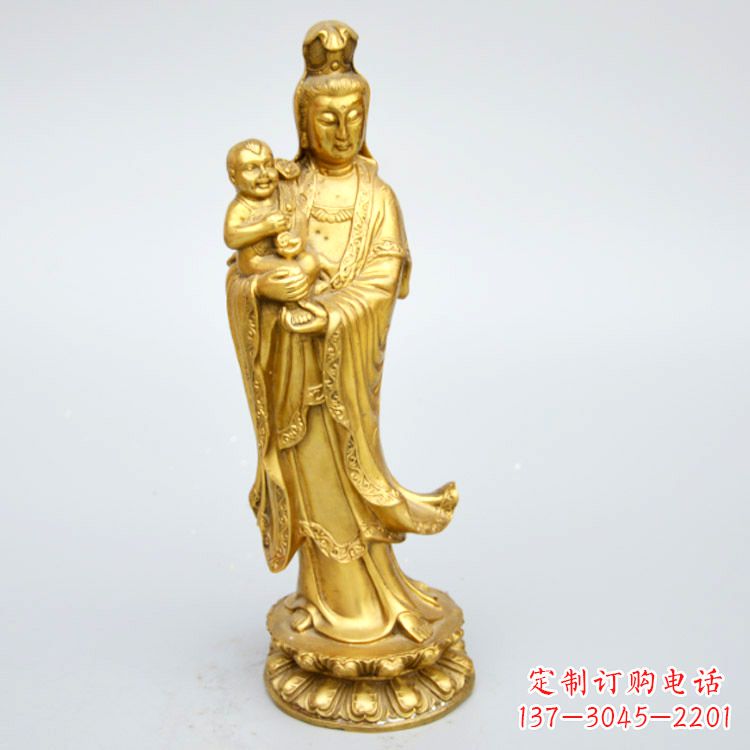 三明送子观音铜雕