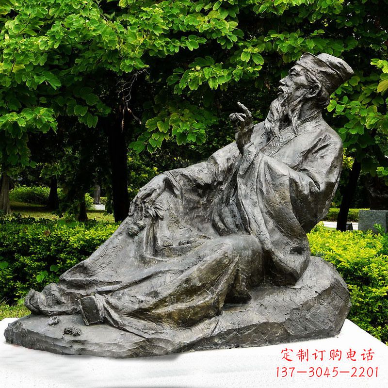 三明苏轼雕像古代历史名人北宋著名文学家书画家铜雕