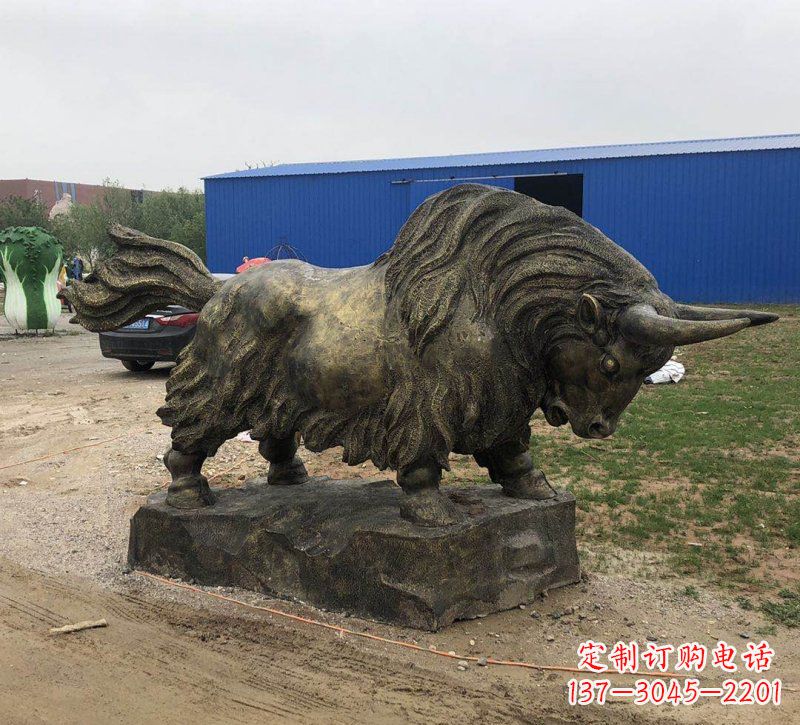 三明铜雕奔牛雕塑