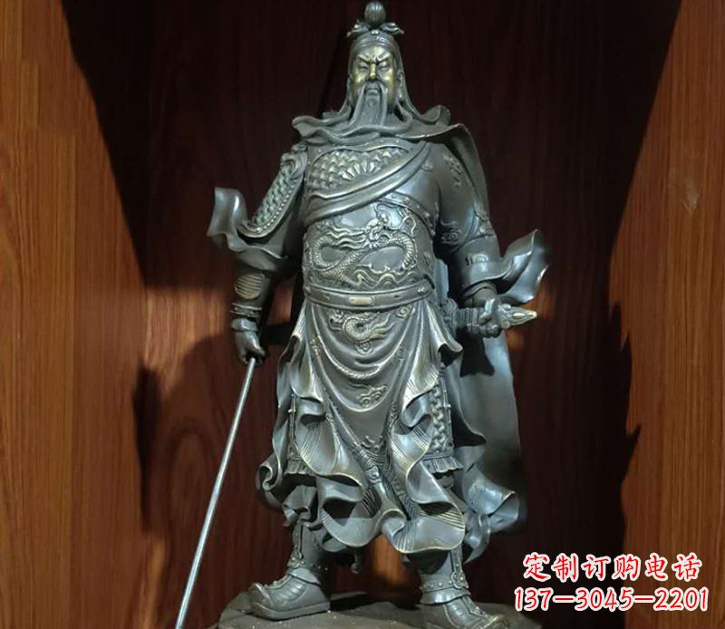 三明铜雕关公人物雕塑