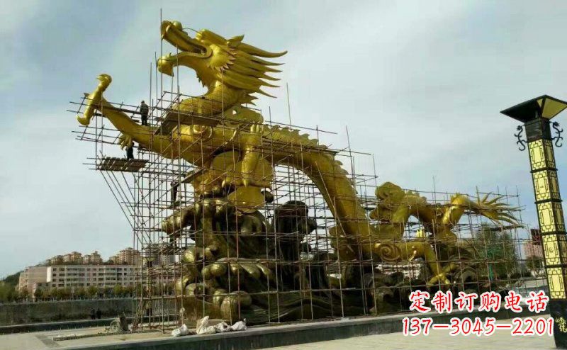 三明铜雕广场神龙景观摆件