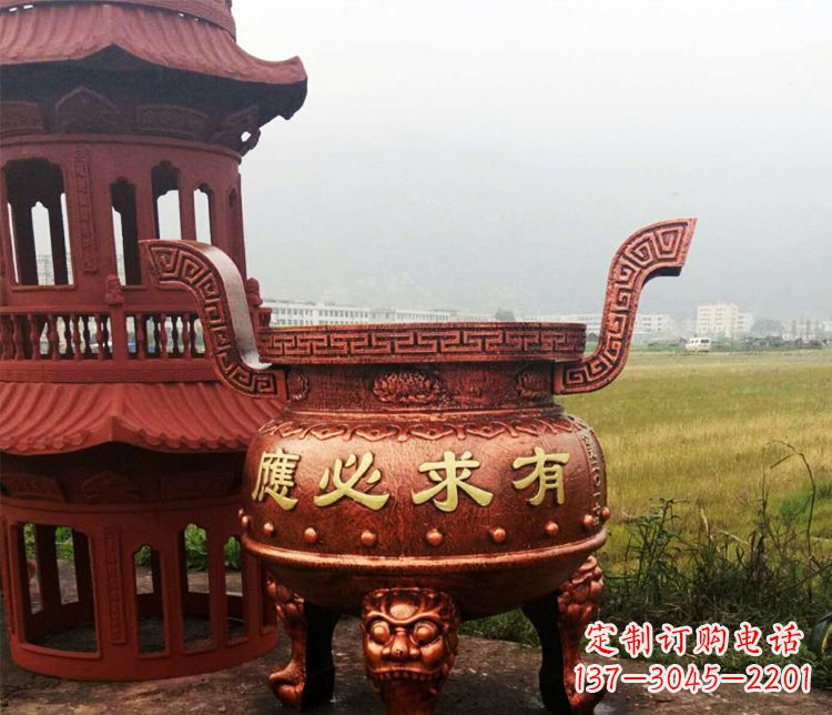 三明铜雕景观香炉