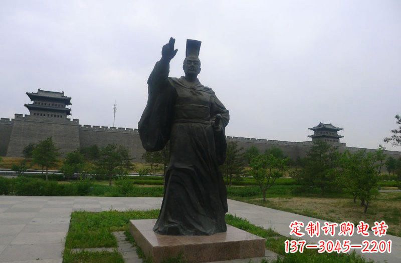 三明铜雕秦始皇古代名人雕塑