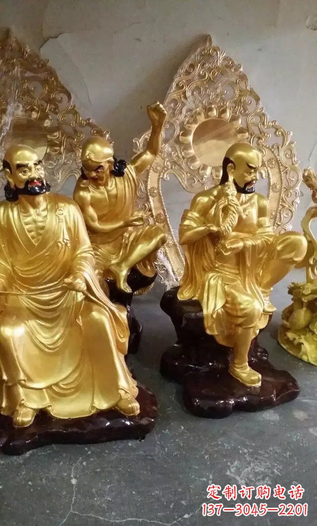 三明铜雕十八罗汉