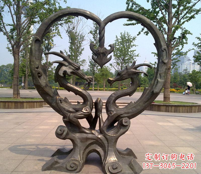 三明铜雕双龙戏珠