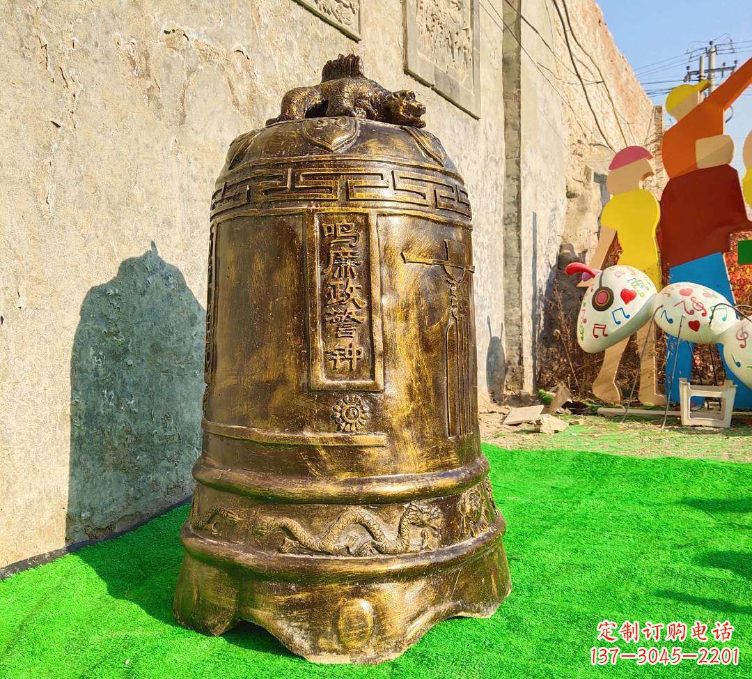 三明铜雕寺庙警钟雕塑摆件