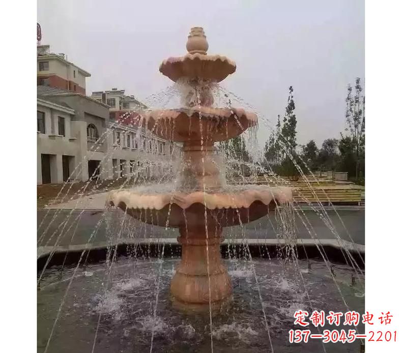 三明晚霞红喷泉雕塑