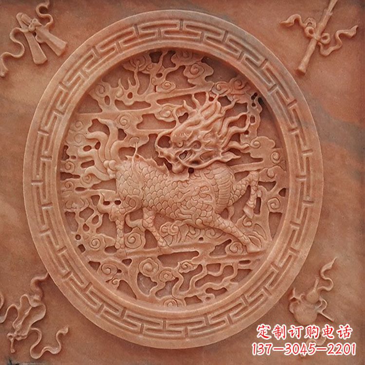 三明晚霞红麒麟建筑装饰壁画