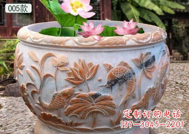 三明晚霞红水缸鱼缸雕塑