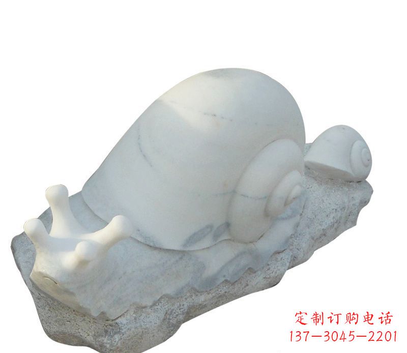 三明蜗牛石雕公园动物摆件