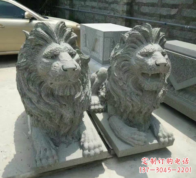 三明卧式狮子石雕